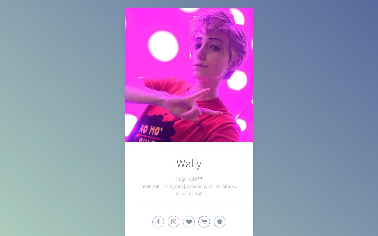 Carrd profile picture for @wally
